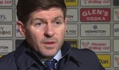(Video) Funny: Gerrard rejects journo's suggestion Rangers star is getting a bad reputation