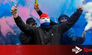 Rangers fans break lockdown for ‘title party’ outside Ibrox