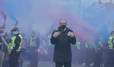 Video from Steven Gerrard's car shows thousands of Rangers fans greeting him