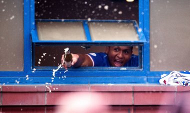 Alfredo Morelos toasts Rangers win from window and says he's 'very happy'