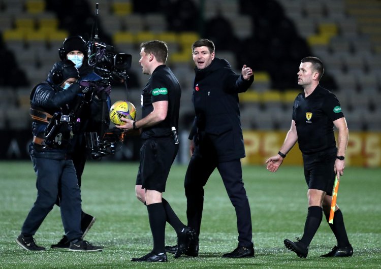 Steven Gerrard SENT-OFF over Morelos penalty decision as tensions boil over in Rangers' Livingston clash