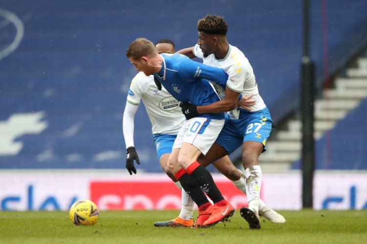 Stuart Lovell reacts to Steven Davis’s display in Rangers win