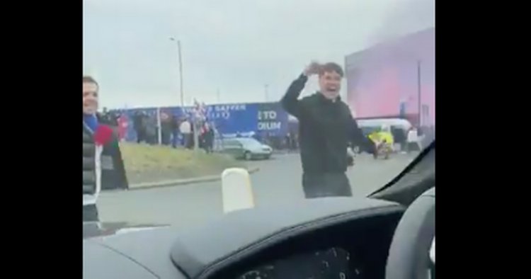 Steven Gerrard mobbed by fans as video shows wild scenes upon Rangers arrival