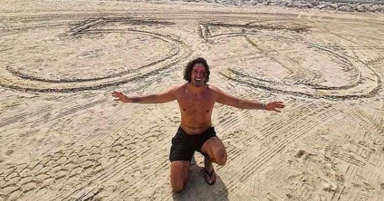 Brian Matthews celebrates Rangers in Dubai after eating Billy Boys burger