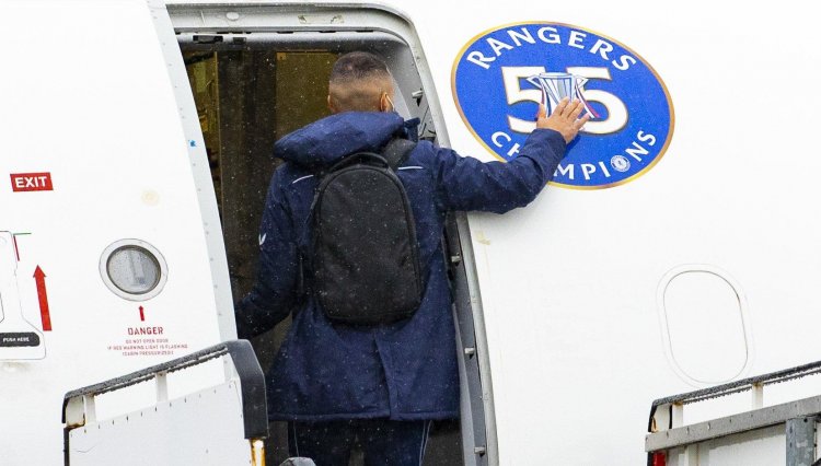 Rangers plane to Prague branded with champions' sign prompting fan's witty response