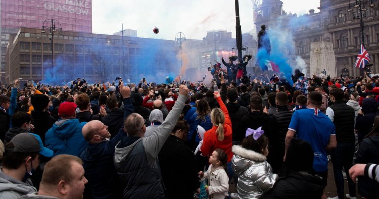 Rangers fans test positive for covid after flouting lockdown to celebrate title