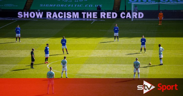 Celtic and Rangers make stand against racism before derby kick off
