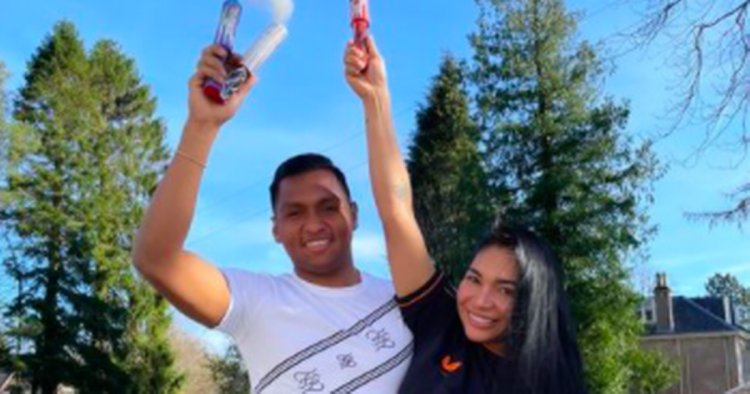 Alfredo Morelos gets good luck energy 'vibes' from wife and baby for 55th goal