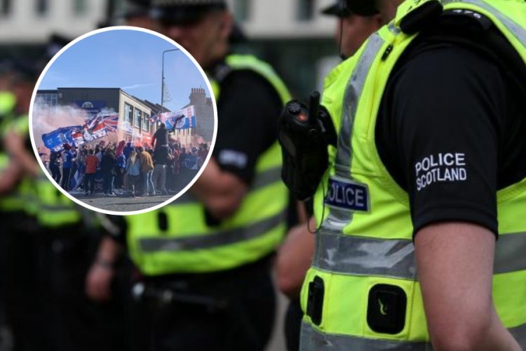 WATCH: Crowds of celebrating Rangers fans close roads in Scottish town