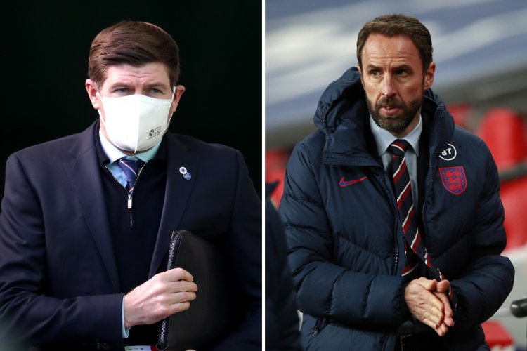 Rangers boss Steven Gerrard in disagreement with Gareth Southgate over England snub