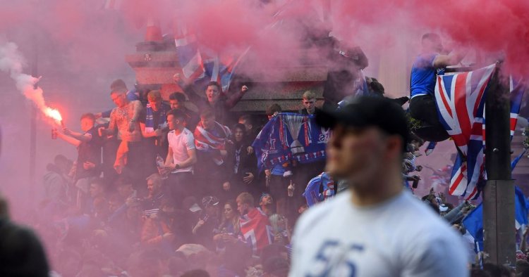Rangers fan 'missing half a hand' after firework he was holding blew up